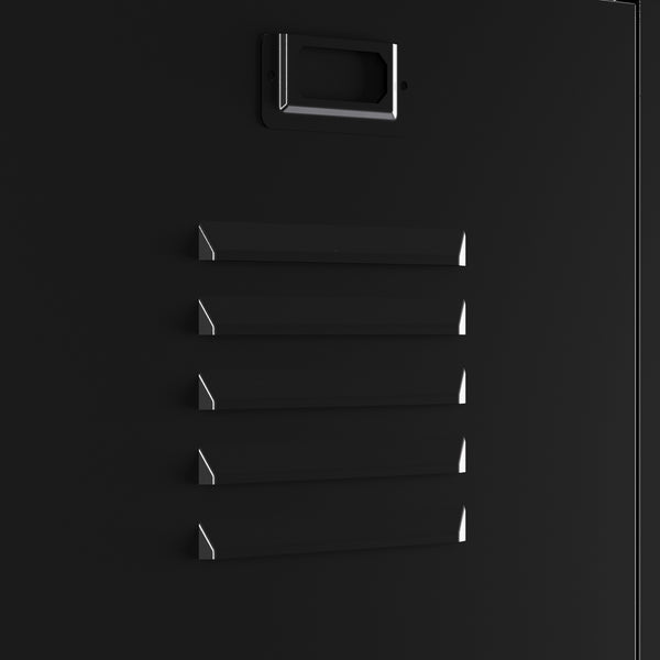 Kommode Metall ANTEY 2 Türen 2 Schubladen 67 x 107 cm schwarz