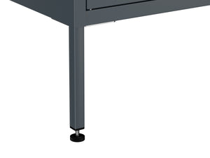 Kommode Metall BRANDO 80 x 101 cm anthrazit