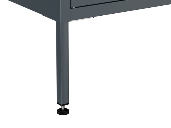 Kommode Metall BRANDO 80 x 101 cm anthrazit