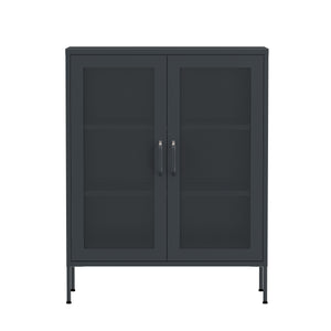 Kommode Metall BRANDO 80 x 101 cm anthrazit
