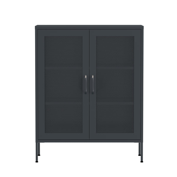 Kommode Metall BRANDO 80 x 101 cm anthrazit