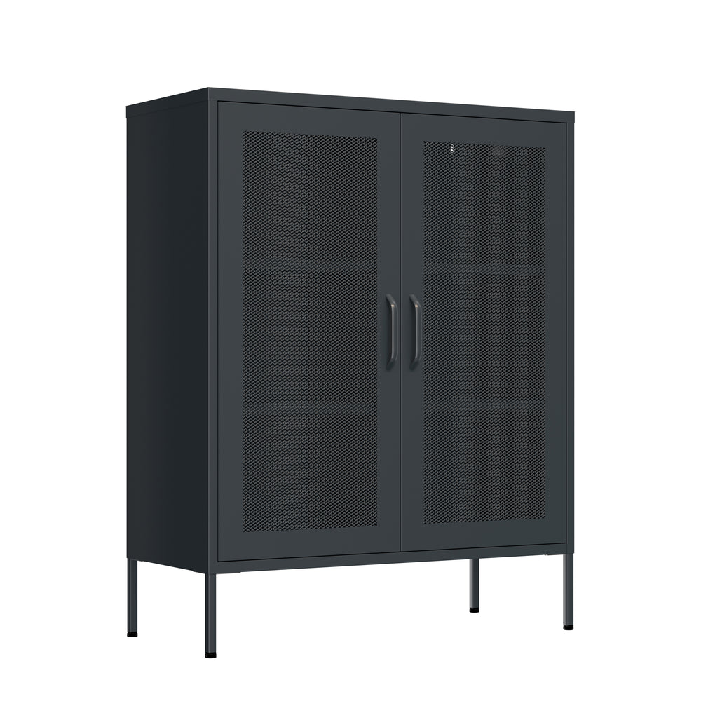 Cassettiera in metallo BRANDO, 80 x 101 cm, antracite