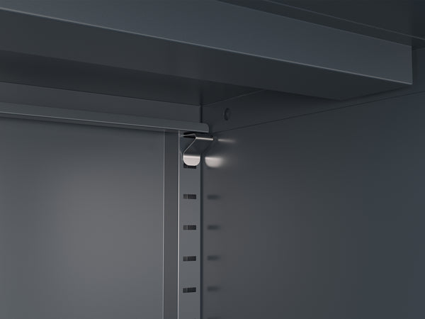 Kommode Metall BRANDO 80 x 101 cm anthrazit