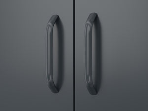 Kommode Metall BRANDO 80 x 101 cm anthrazit