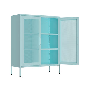 Kommode Metall BRANDO 80 x 101 cm mint