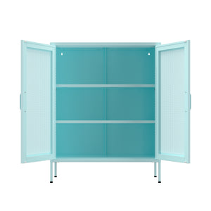 Kommode Metall BRANDO 80 x 101 cm mint
