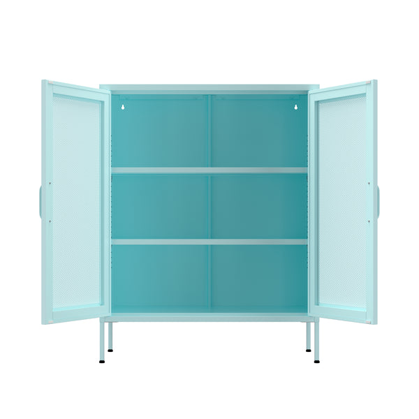 Kommode Metall BRANDO 80 x 101 cm mint