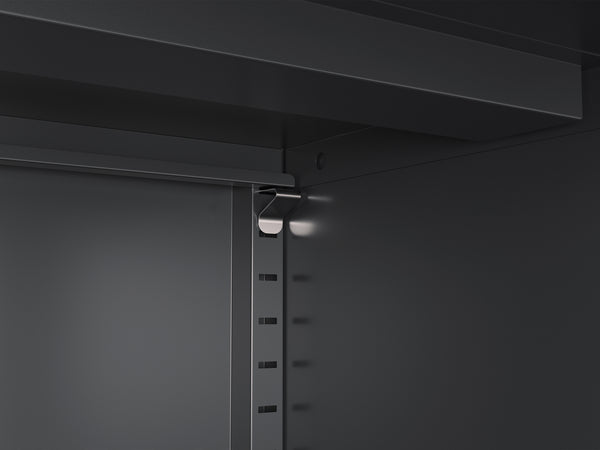 Kommode Metall BRANDO 80 x 101 cm schwarz