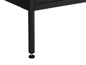Kommode Metall BRANDO 80 x 101 cm schwarz