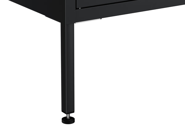 Kommode Metall BRANDO 80 x 101 cm schwarz