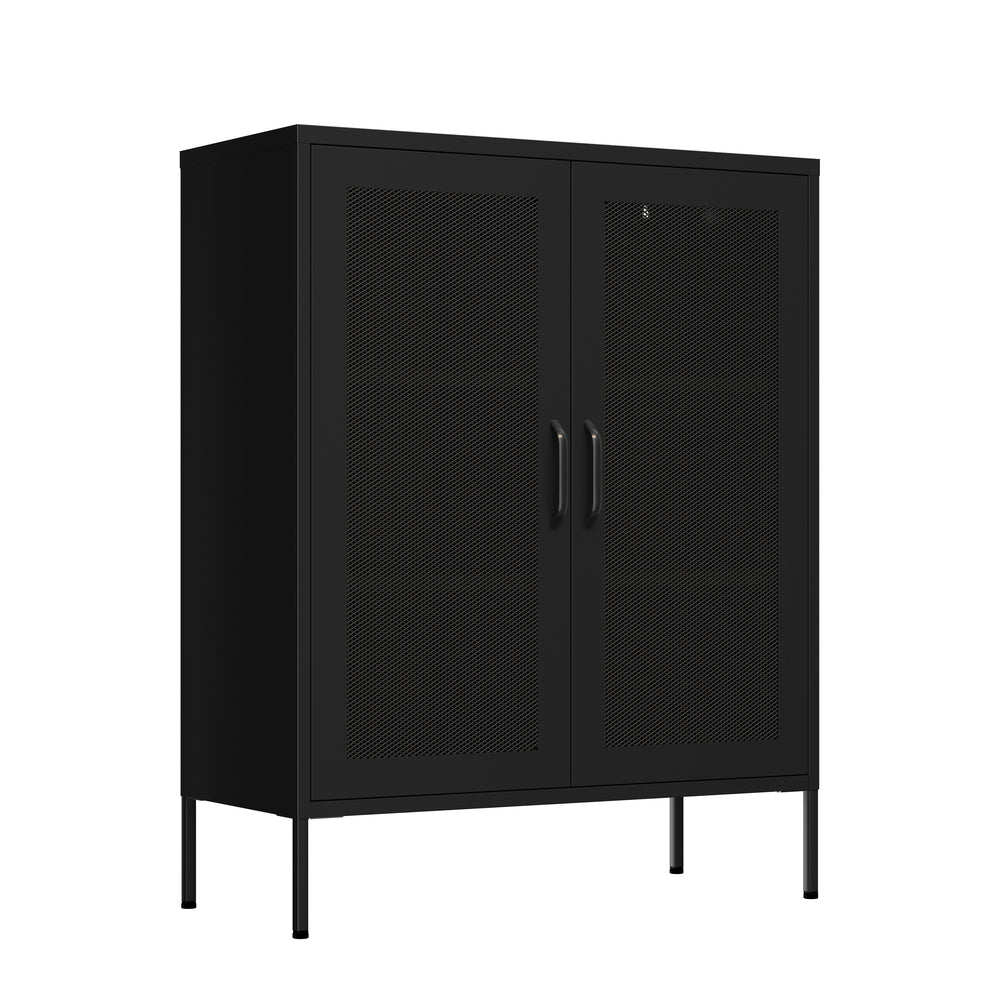 BRANDO metal chest of drawers, 80 x 101 cm, black