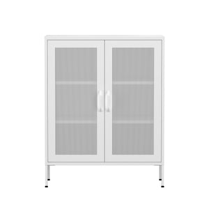 Kommode Metall BRANDO 80 x 101 cm weiss