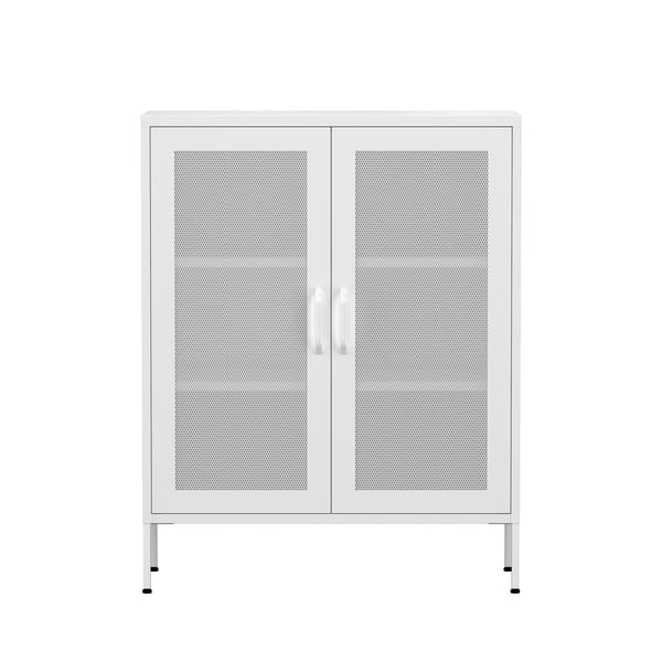 Kommode Metall BRANDO 80 x 101 cm weiss