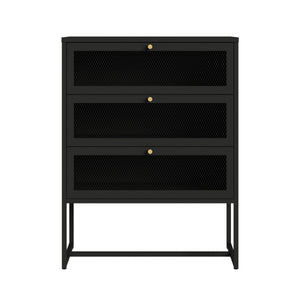 Kommode Metall GILSEY 80 x 105 cm schwarz