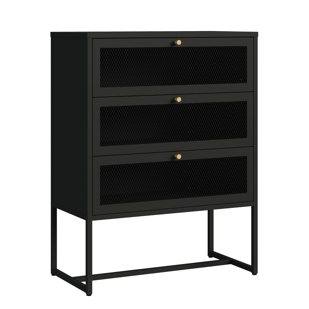 Cassettiera in metallo GILSEY 80 x 105 cm nero