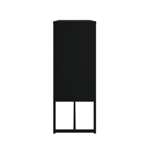 Kommode Metall GILSEY 80 x 105 cm schwarz