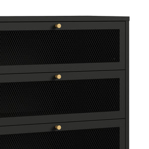 Kommode Metall GILSEY 80 x 105 cm schwarz