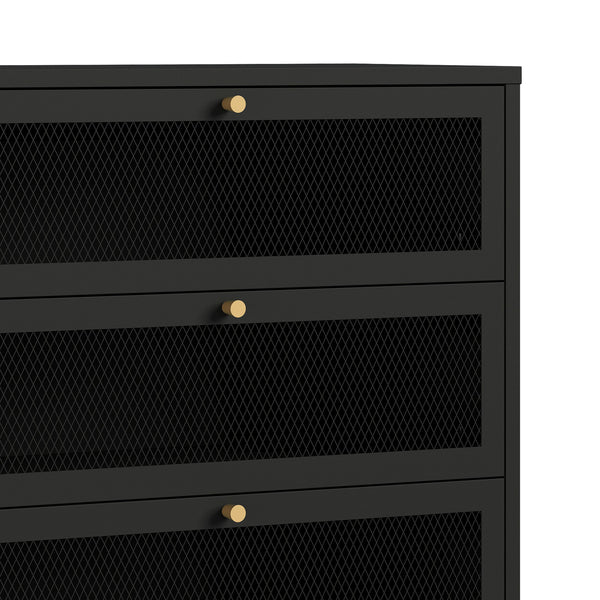 Kommode Metall GILSEY 80 x 105 cm schwarz