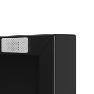 Kommode Metall KLAUS 2 Schubladen 2 Türen 80 x 101 cm schwarz
