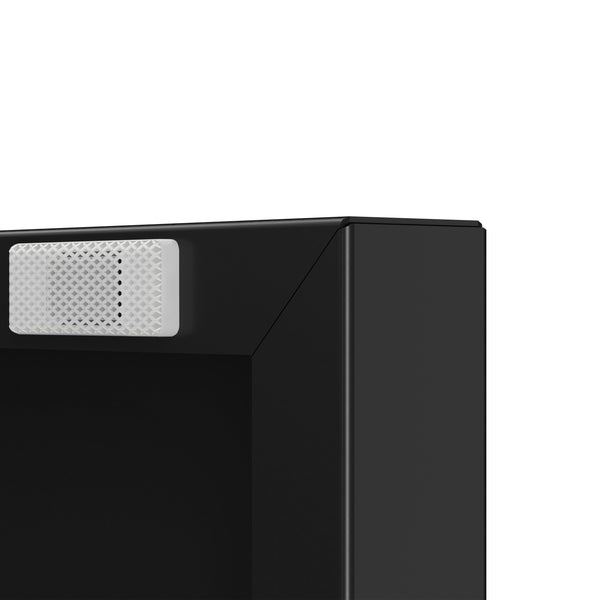 Kommode Metall KLAUS 2 Schubladen 2 Türen 80 x 101 cm schwarz