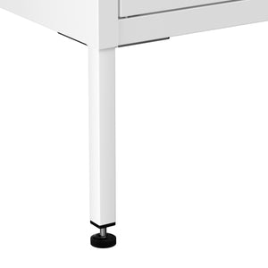 Kommode Metall KLAUS 2 Schubladen 2 Türen 80 x 101 cm weiss