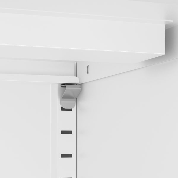 Kommode Metall KLAUS 2 Schubladen 2 Türen 80 x 101 cm weiss