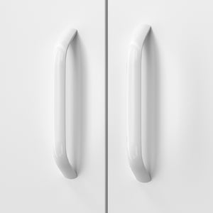 Kommode Metall KLAUS 2 Schubladen 2 Türen 80 x 101 cm weiss