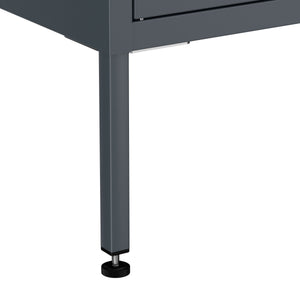 Kommode Metall KLAUS 3 Schubladen 42 x 101 cm anthrazit