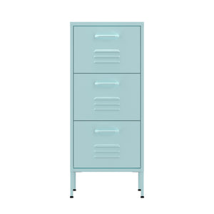 Kommode Metall KLAUS 3 Schubladen 42 x 101 cm mint