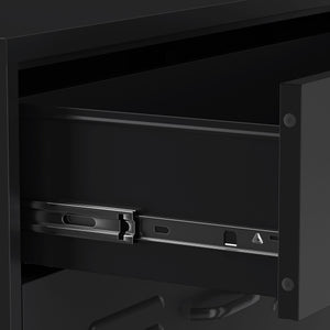 Kommode Metall KLAUS 3 Schubladen 42 x 101 cm schwarz