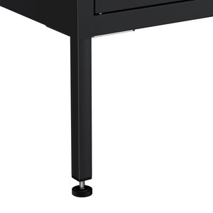 Kommode Metall KLAUS 3 Schubladen 42 x 101 cm schwarz