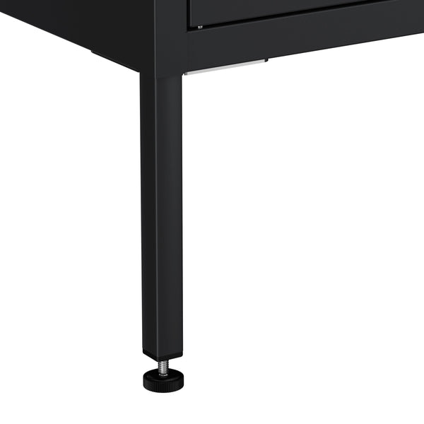 Kommode Metall KLAUS 3 Schubladen 42 x 101 cm schwarz