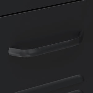 Kommode Metall KLAUS 3 Schubladen 42 x 101 cm schwarz