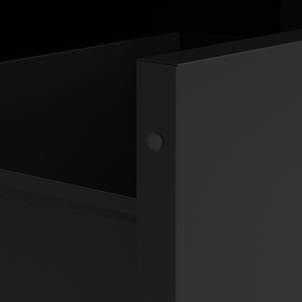 Kommode Metall KLAUS 3 Schubladen 42 x 101 cm schwarz