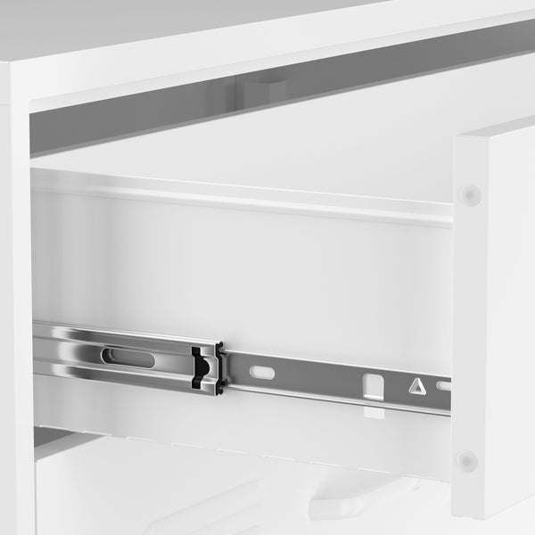 Kommode Metall KLAUS 3 Schubladen 42 x 101 cm weiss