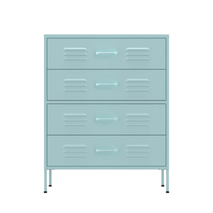Kommode Metall KLAUS 4 Schubladen 80 x 101 cm mint