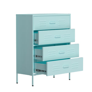 Kommode Metall KLAUS 4 Schubladen 80 x 101 cm mint