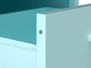 Kommode Metall KLAUS 4 Schubladen 80 x 101 cm mint