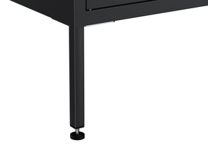Kommode Metall KLAUS 4 Schubladen 80 x 101 cm schwarz