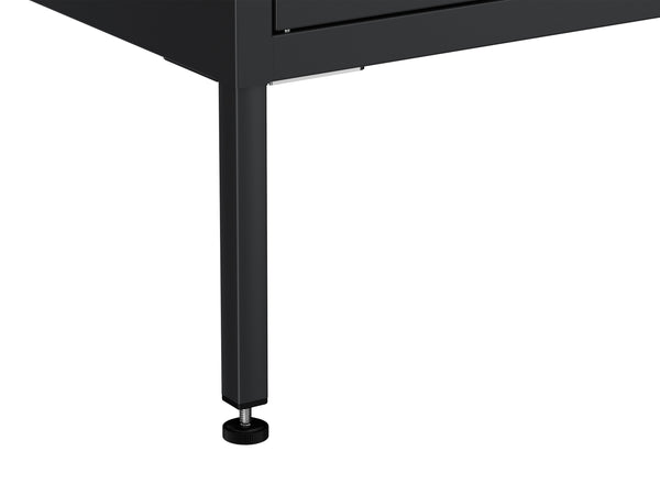 Kommode Metall KLAUS 4 Schubladen 80 x 101 cm schwarz