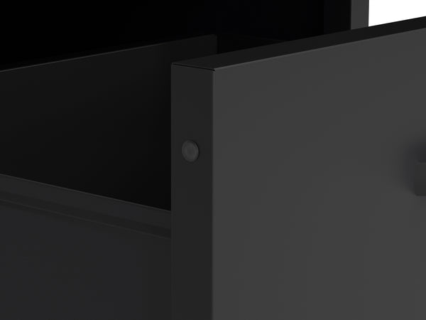 Kommode Metall KLAUS 4 Schubladen 80 x 101 cm schwarz