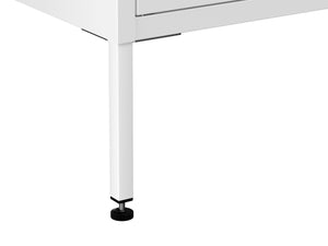 Kommode Metall KLAUS 4 Schubladen 80 x 101 cm weiss