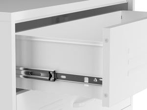 Kommode Metall KLAUS 4 Schubladen 80 x 101 cm weiss