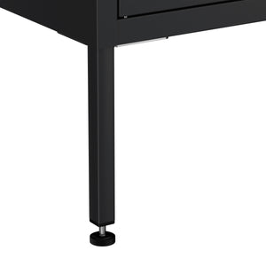 Kommode Metall KLAUS 6 Schubladen 80 x 101 cm schwarz