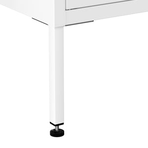 Kommode Metall KLAUS 6 Schubladen 80 x 101 cm weiss