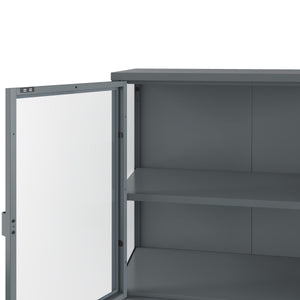 Kommode Metall TAURI 80 x 80 cm grau