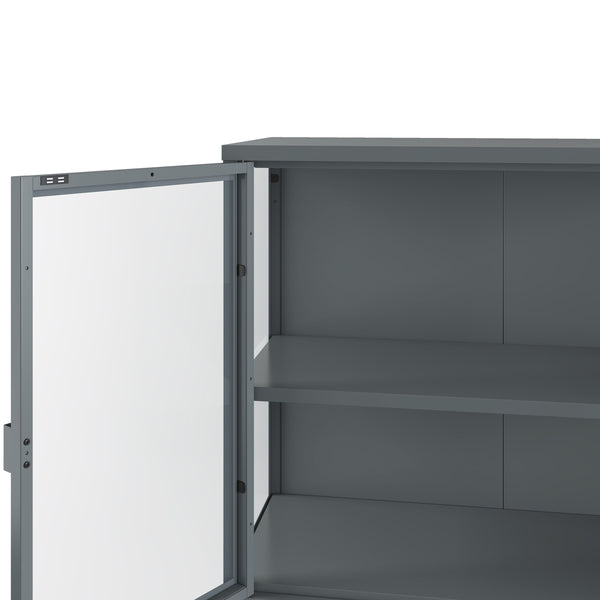 Kommode Metall TAURI 80 x 80 cm grau