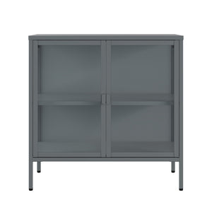 Kommode Metall TAURI 80 x 80 cm grau