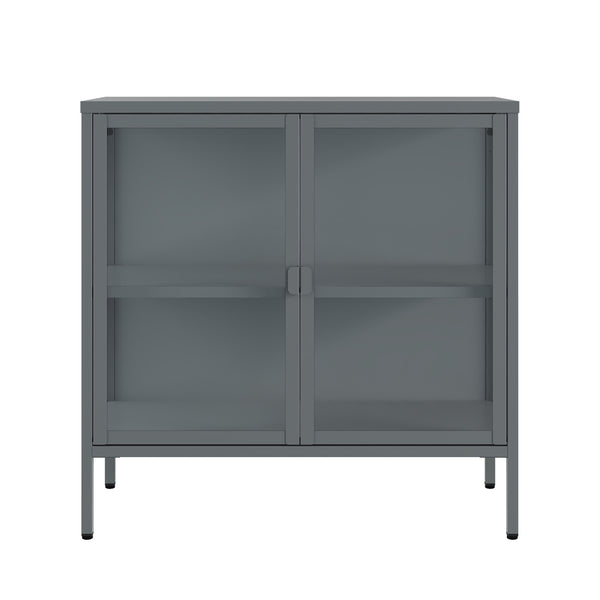 Kommode Metall TAURI 80 x 80 cm grau