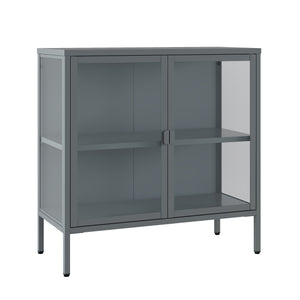 Kommode Metall TAURI 80 x 80 cm grau